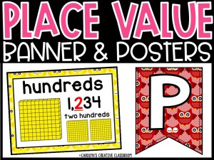 Place Value Posters and Banners | Owl 3 Classroom Decor
