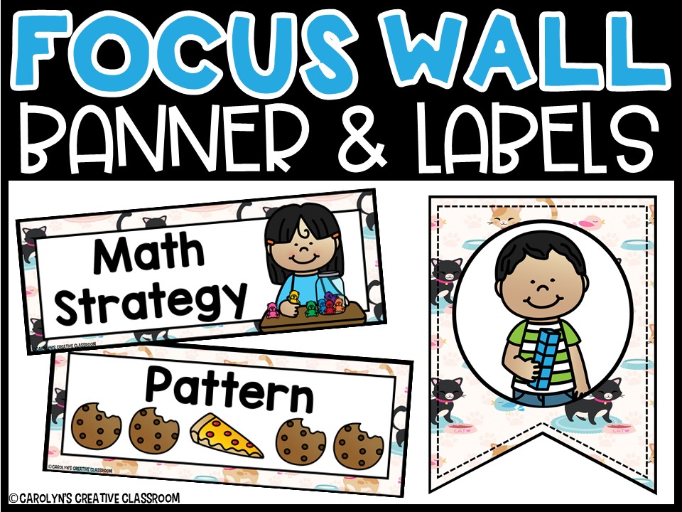 Cat 1 Math Focus Wall and Banner