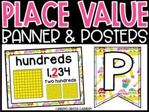 Place Value Posters and Banners | Owl 1 Classroom Decor