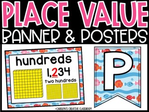Place Value Posters and Banners | Ocean 4 Classroom Decor