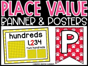 Place Value Posters and Banners | Pawprints Classroom Decor