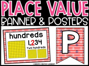 Place Value Posters and Banners | Nautical 1 Classroom Decor