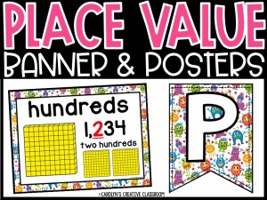 Place Value Posters and Banners | Monster 2 Classroom Decor