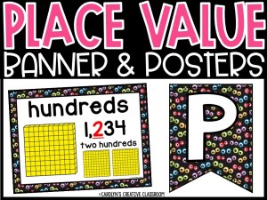 Place Value Posters and Banners | Monster 1 Classroom Decor