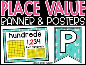 Place Value Posters and Banners | Llama Classroom Decor