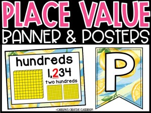 Place Value Posters and Banners | Lemon 4 Classroom Decor