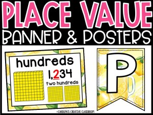 Place Value Posters and Banners | Lemon 3 Classroom Decor