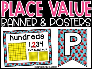 Place Value Posters and Banners | Ladybug 1 Classroom Decor