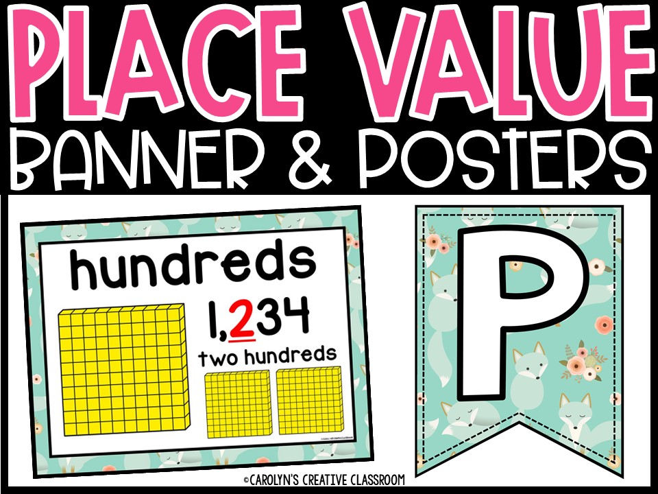 Place Value Posters and Banners | Whimsical Woodland Classroom Decor