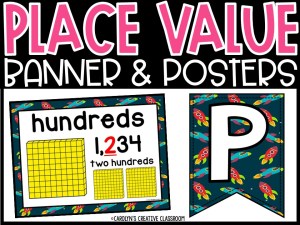 Place Value Posters and Banners | Space 3 Classroom Decor