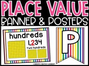Place Value Posters and Banners | Rainbow 5 Classroom Decor