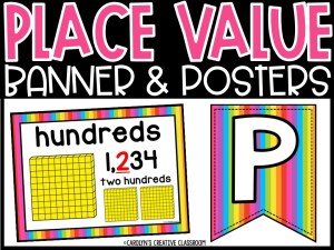 Place Value Posters and Banners | Rainbow 2 Classroom Decor