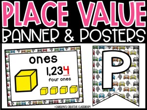 Place Value Posters and Banners | Racing Classroom Decor