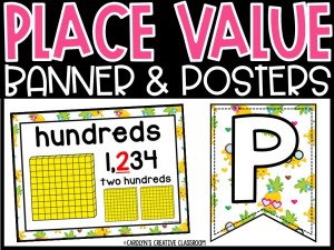 Place Value Posters and Banners | Pineapple 1 Classroom Decor