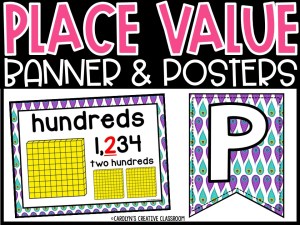 Place Value Posters and Banners | Peacock Classroom Decor