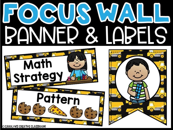 Construction 3 Math Focus Wall and Banner