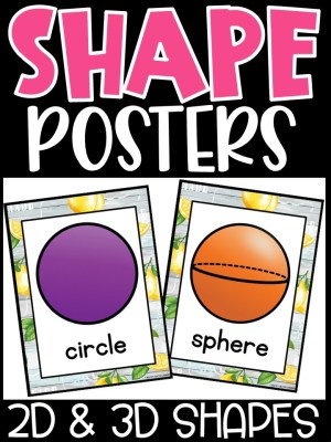 Shape Posters | Lemon 2 Classroom Decor