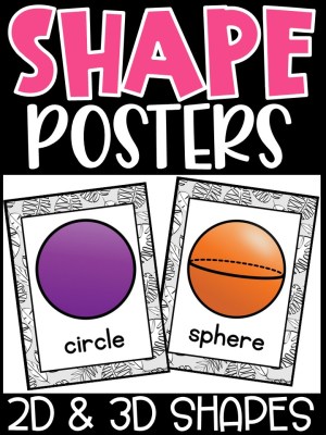 Shape Posters | Tropical Leaves 2 Classroom Decor