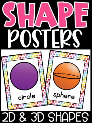 Shape Posters | Stars Classroom Decor