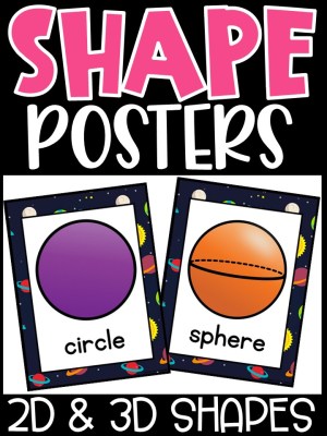 Shape Posters | Space 1 Classroom Decor
