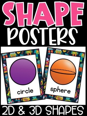 Shape Posters | Robot Classroom Decor