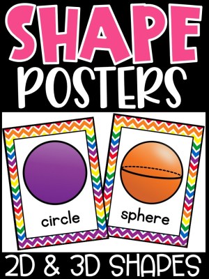 Shape Posters | Rainbow 6 Classroom Decor