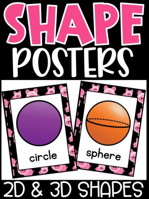 Shape Posters | Pigs 2 Classroom Decor