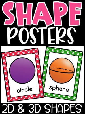 Shape Posters | Pawprints Classroom Decor