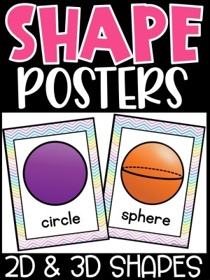 Shape Posters | Pastel 2 Classroom Decor