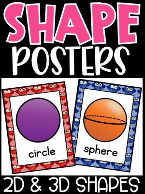 Shape Posters | Owl 3 Classroom Decor