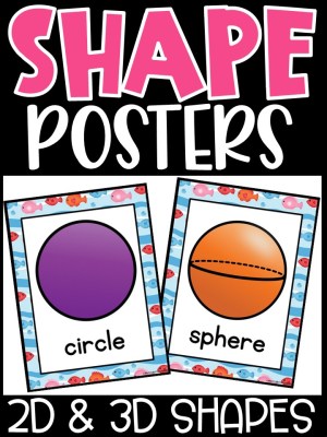 Shape Posters | Ocean 4 Classroom Decor