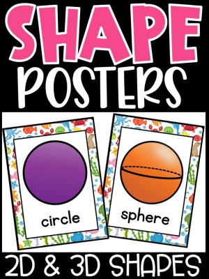 Shape Posters | Ocean 3 Classroom Decor