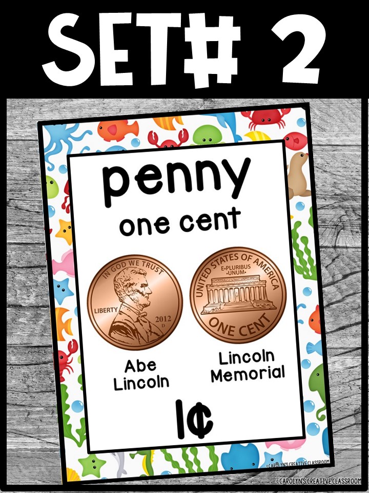 US Money Posters - Coin and Dollar Posters | Ocean 3 Classroom Decor - Image 6