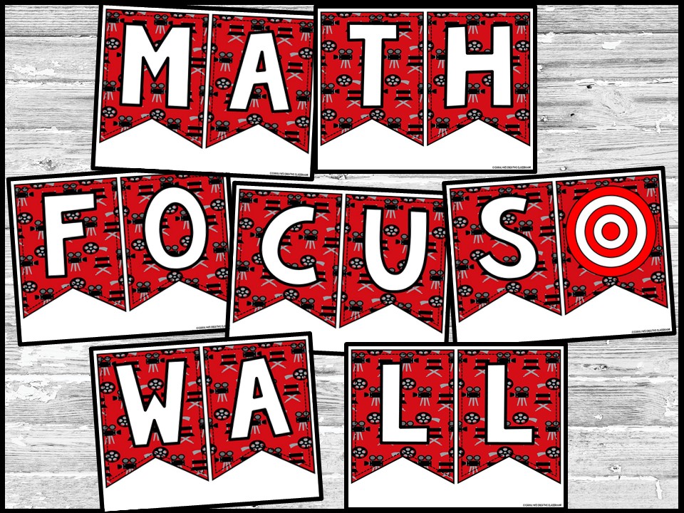 Hollywood 2 Math Focus Wall and Banner - Image 2