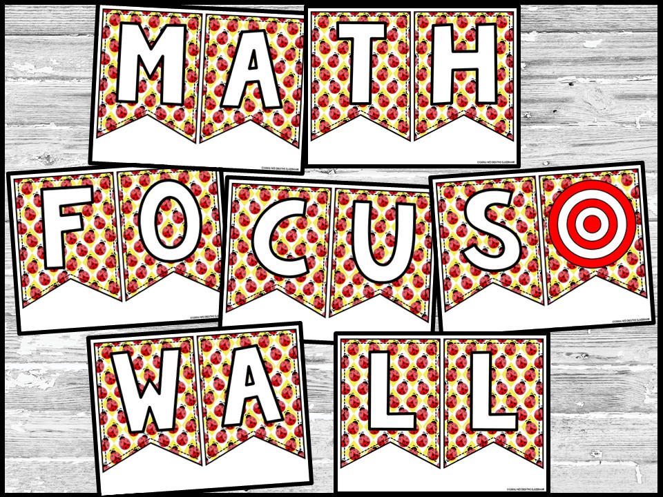 Ladybug 2 Math Focus Wall and Banner
