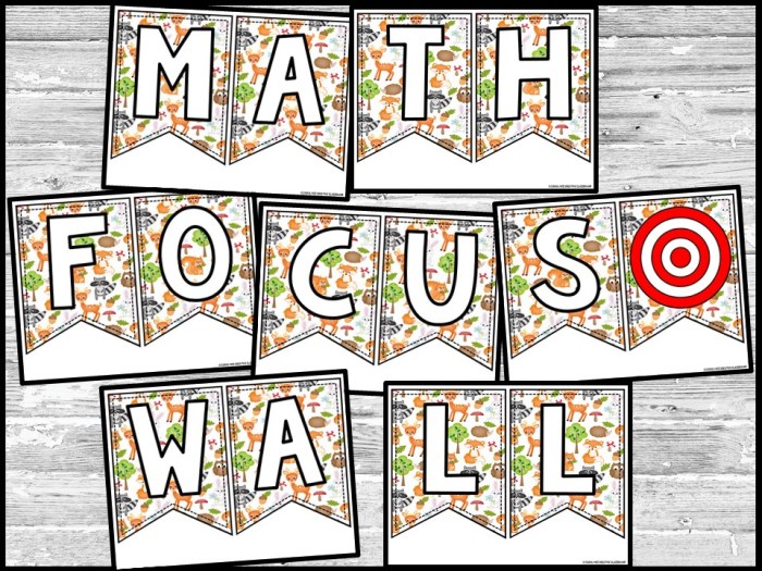 Woodland Animals 2 Math Focus Wall and Banner