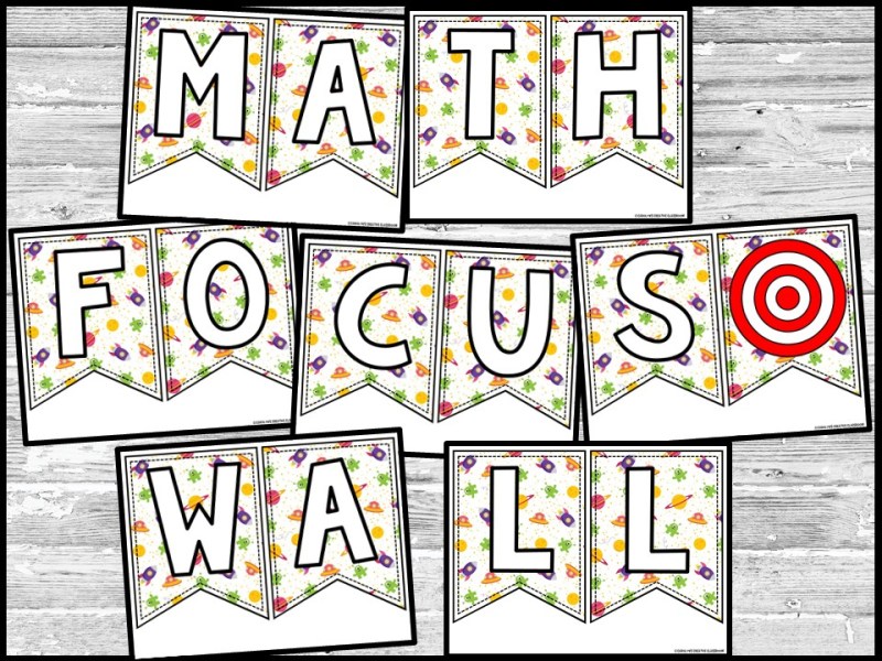 Space 2 Math Focus Wall and Banner