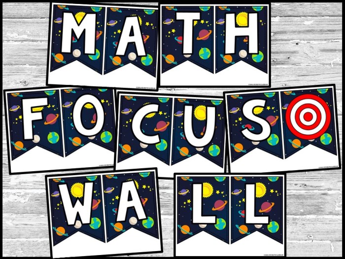 Space 1 Math Focus Wall and Banner