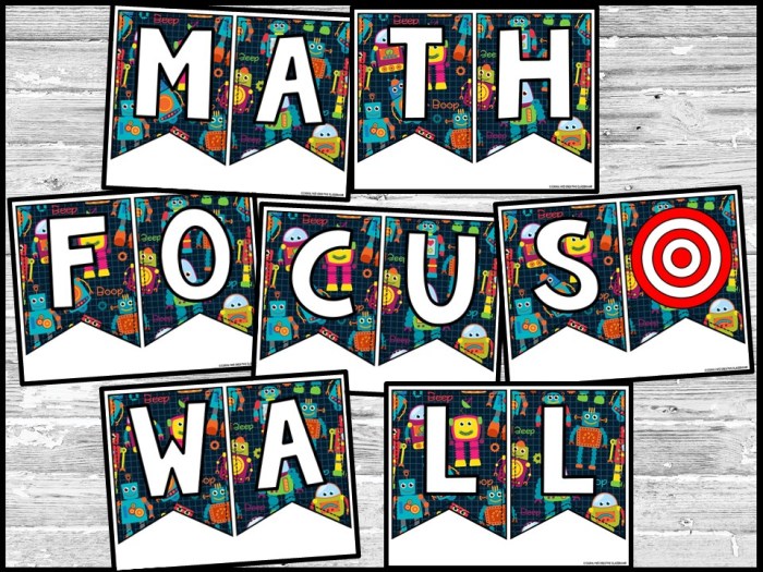 Robot Math Focus Wall and Banner