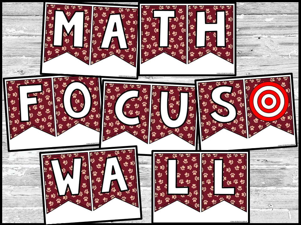 Lion 4 Math Focus Wall and Banner