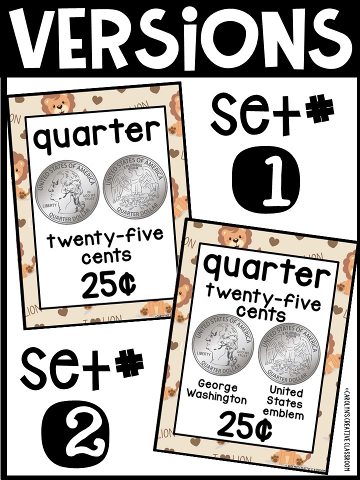 US Money Posters - Coin and Dollar Posters | Lion 1 Classroom Decor - Image 2