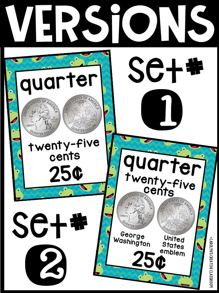 US Money Posters - Coin and Dollar Posters | Frog 3 Classroom Decor - Image 2