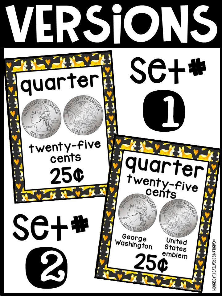 US Money Posters - Coin and Dollar Posters | Corgi Classroom Decor - Image 2