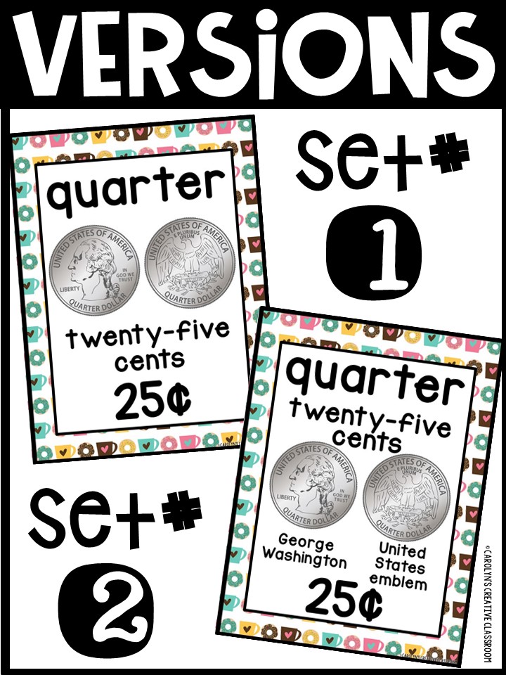 US Money Posters - Coin and Dollar Posters | Coffee and Donuts Classroom Decor - Image 2