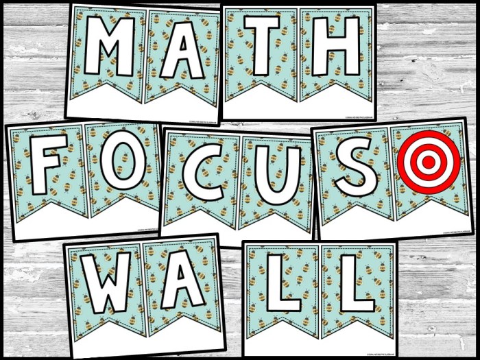 Bee 3 Math Focus Wall and Banner