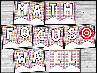 Popsicle Math Focus Wall and Banner – Carolyn's Creative Classroom