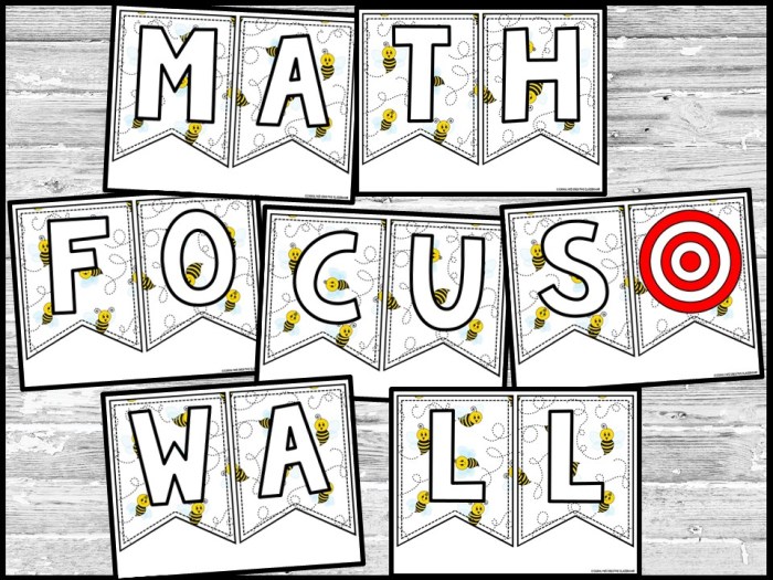 Bee 1 Math Focus Wall and Banner