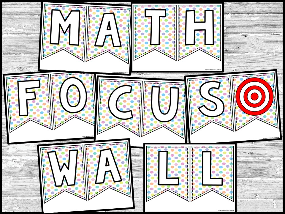 Pastel 1 Math Focus Wall and Banner - Image 2