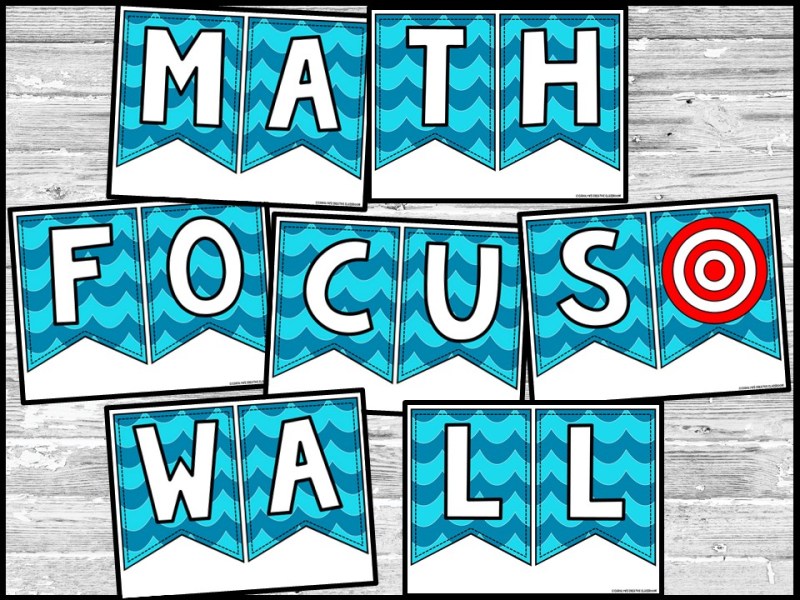 Ocean 1 Math Focus Wall and Banner