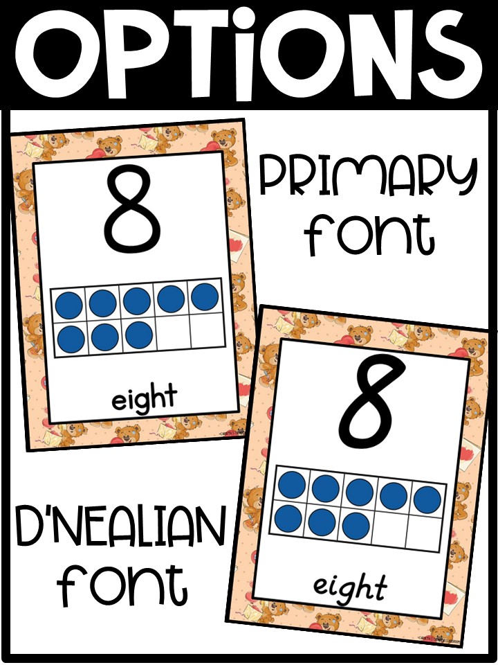 Number Posters | Teddy Bear Classroom Decor - Image 2